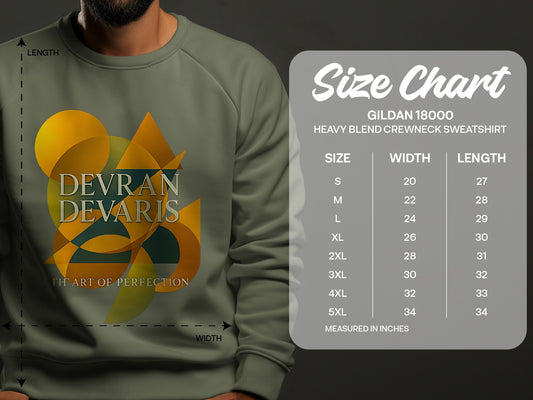 Geometric design sweatshirt in modern art style with abstract golden patterns. A unisex crewneck jumper offering creative expression, premium fabric quality, and standout UK streetwear fashion for art-inspired wardrobe enthusiasts.